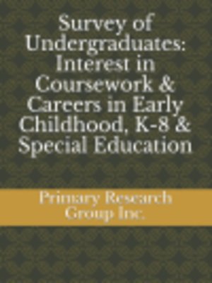 cover image of Survey of Undergraduates: Interest in Coursework & Careers in Early Childhood, K-8 & Special Education 